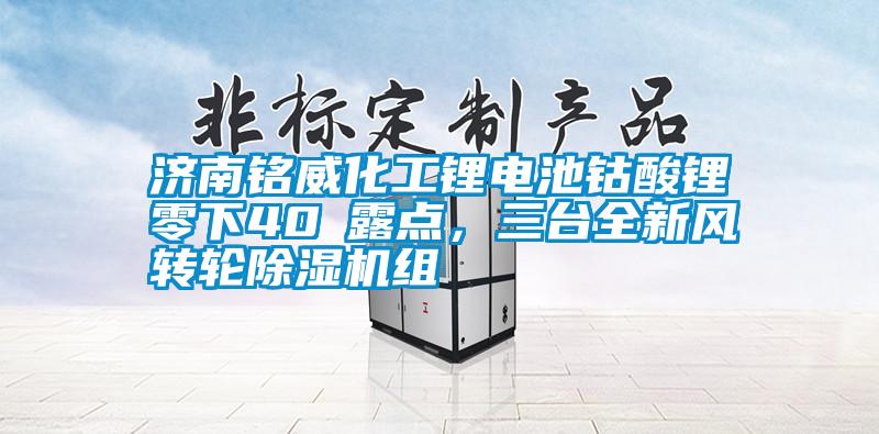 濟(jì)南銘威化工鋰電池鈷酸鋰零下40℃露點(diǎn)，三臺(tái)全新風(fēng)轉(zhuǎn)輪除濕機(jī)組