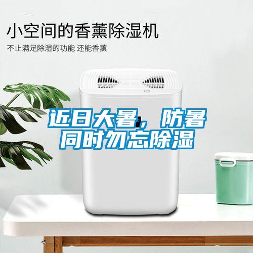 近日大暑，防暑同時(shí)勿忘除濕