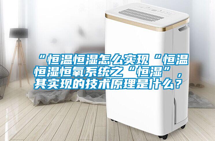 “恒溫恒濕怎么實現“恒溫恒濕恒氧系統之“恒濕”，其實現的技術原理是什么？