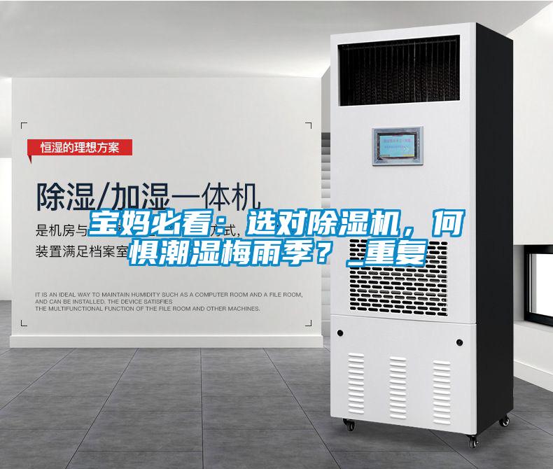 寶媽必看：選對除濕機，何懼潮濕梅雨季？_重復