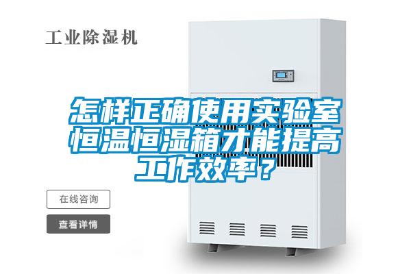 怎樣正確使用實(shí)驗(yàn)室恒溫恒濕箱才能提高工作效率？