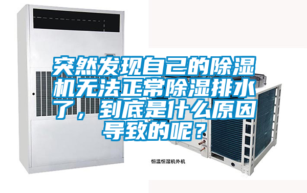 突然發現自己的除濕機無法正常除濕排水了，到底是什么原因導致的呢？