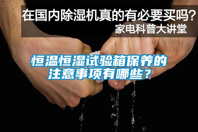 恒溫恒濕試驗箱保養的注意事項有哪些？