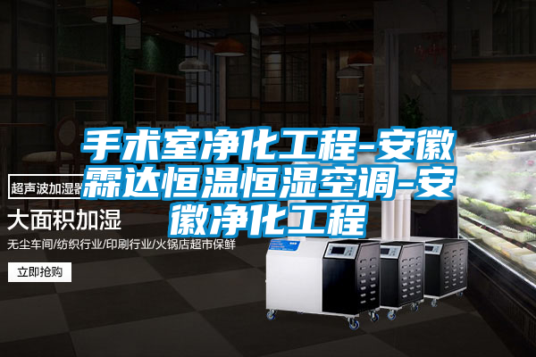 手術室凈化工程-安徽霖達恒溫恒濕空調(diào)-安徽凈化工程