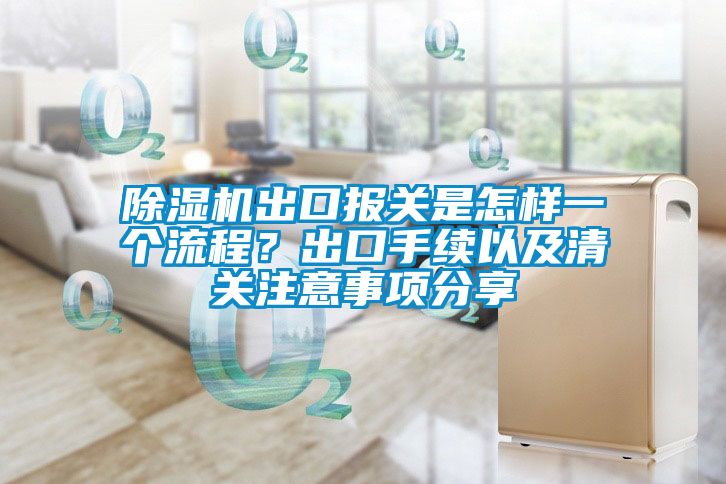 除濕機出口報關是怎樣一個流程？出口手續以及清關注意事項分享
