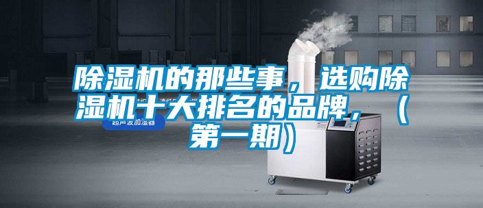 除濕機的那些事，選購除濕機十大排名的品牌，（第一期）